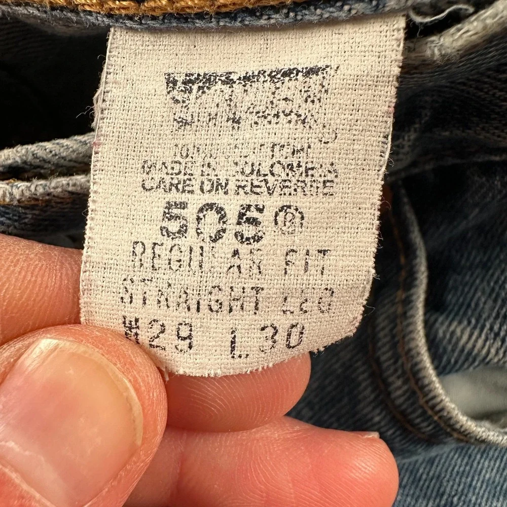 Vtg‎ Levis 505 Jeans Mens 29x30(28x30 Fits)Regular Fit Straight Leg 90's Light